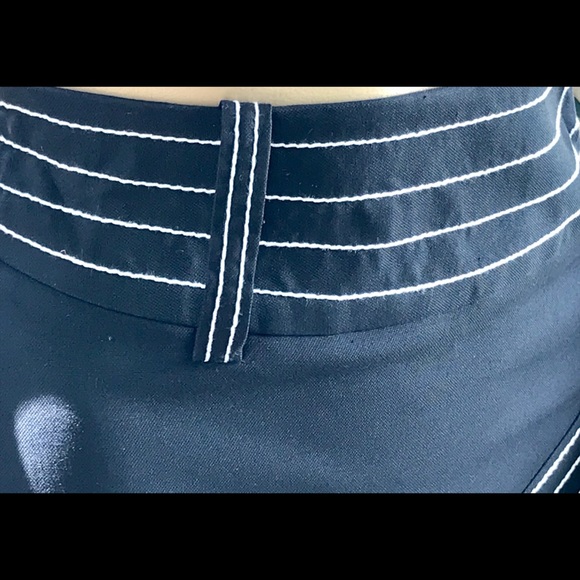 ▪️NANETTE LEPORE▪️Embroidered Cotton Blend Black & White A-Line Skirt - Picture 4 of 6